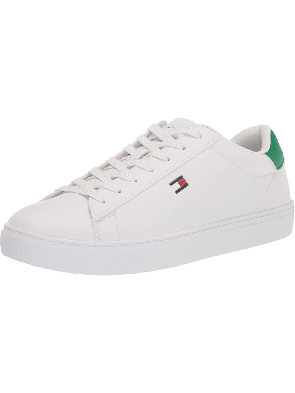 Tommy Hilfiger Men White Green Closed Toe Lace Up Casual Brecon 2 Sneakers Shoes